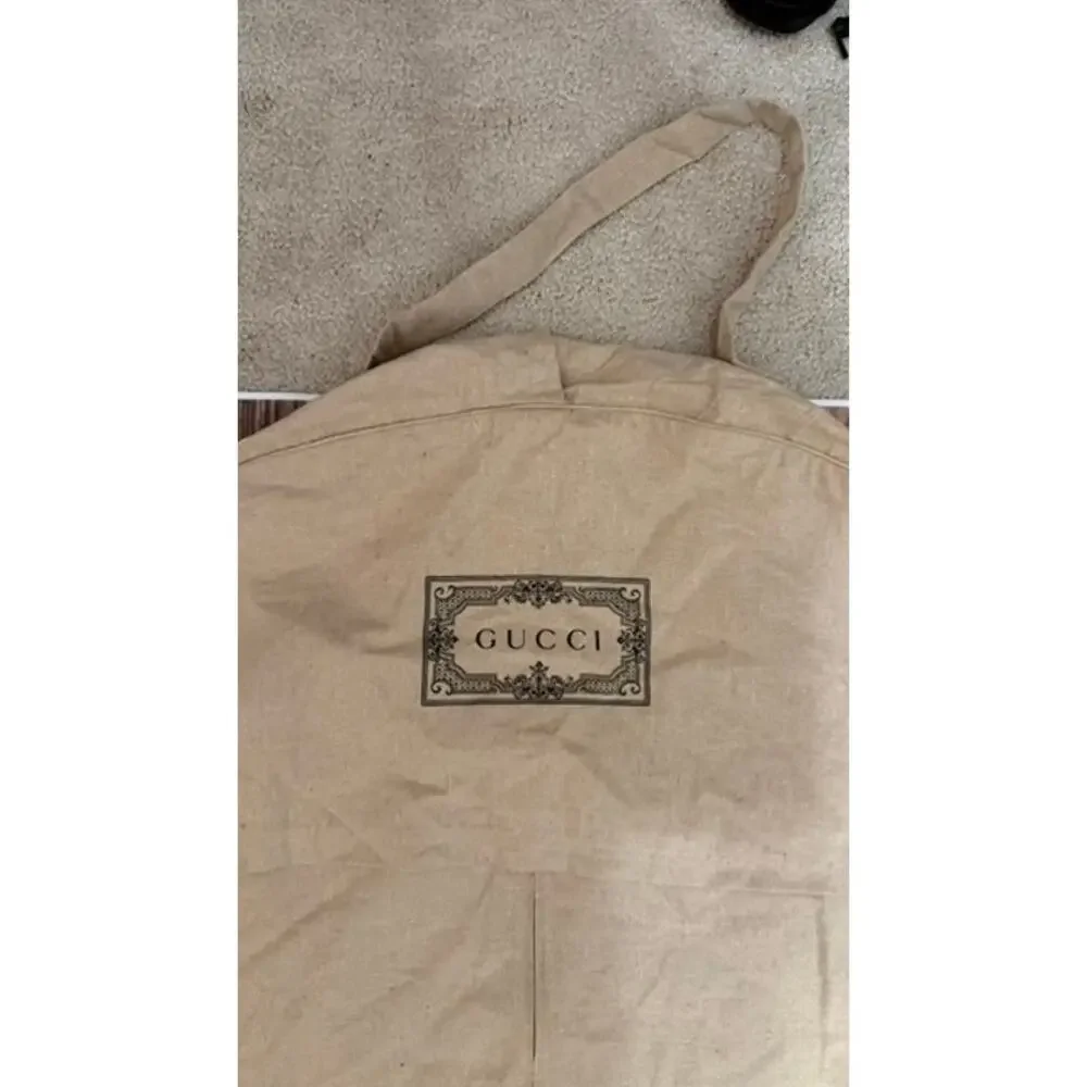 Gucci Garment Bag Dust Cover With Handles Beige Unisex One Size 81x28 in